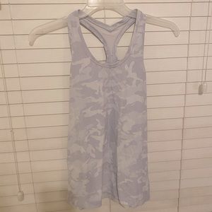 Lululemon white camo cool racerback tank top nulu